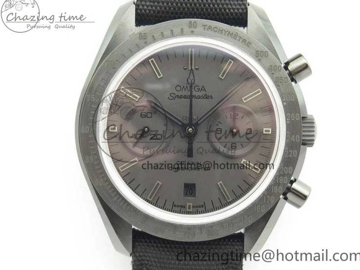 0112 Speedmaster “Dark Side of The Moon” Real Ceramic OMF 1:1 Best Edition Black Black on Nylon Strap A WeatherProof 7976